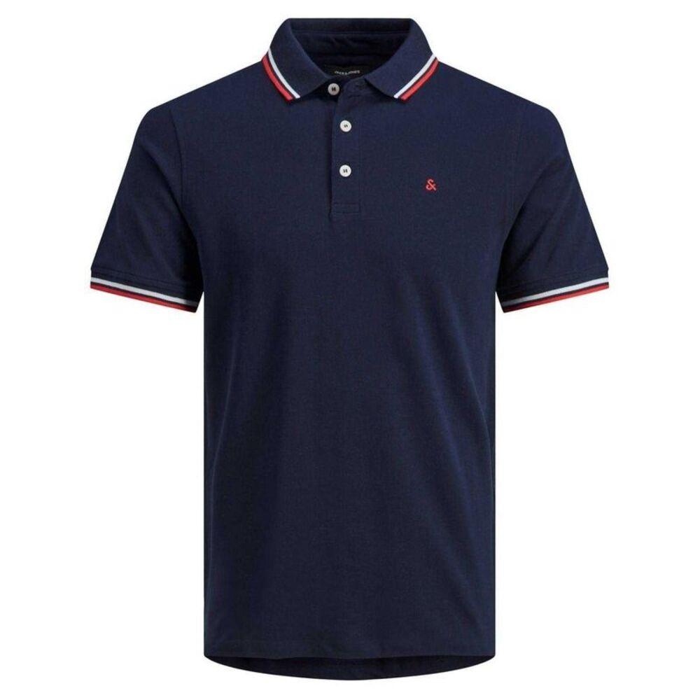 Jack And Jones Mens Slim Short-Sleeved Polo Shirt / Navy Blazer